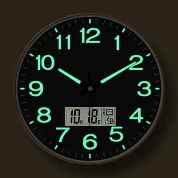 Modern Minimalist Luminous Living Room Wall Clock, Bedroom Stylish Clock, Creative Home Personalized Radio-Controlled Clock, Quartz Clock