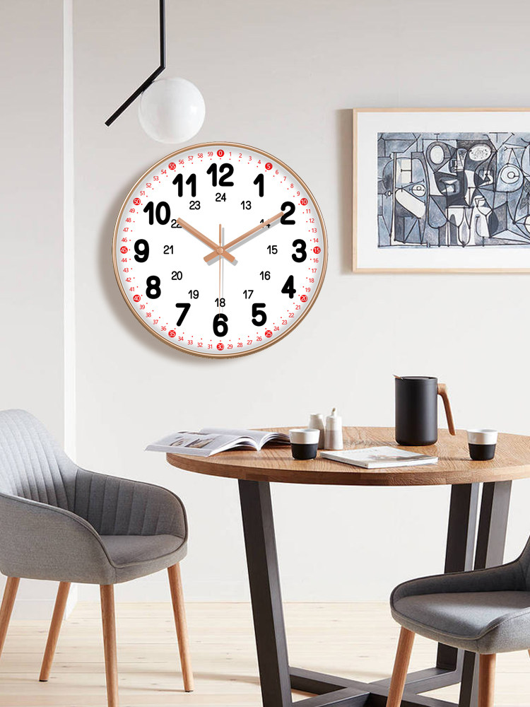 Early Education Learning Wall Clock for Living Room, Children's Room, Creative Home Clock, Bedroom Clock, Student Time Recognition Digital Wall Clock