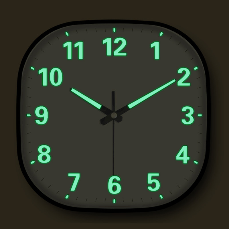 Luminous Automatic Time-Setting Wall Clock, Modern Creative Clock, Bedroom Living Room Radio-Controlled Clock, Calendar Clock, Light Luxury Wall Clock