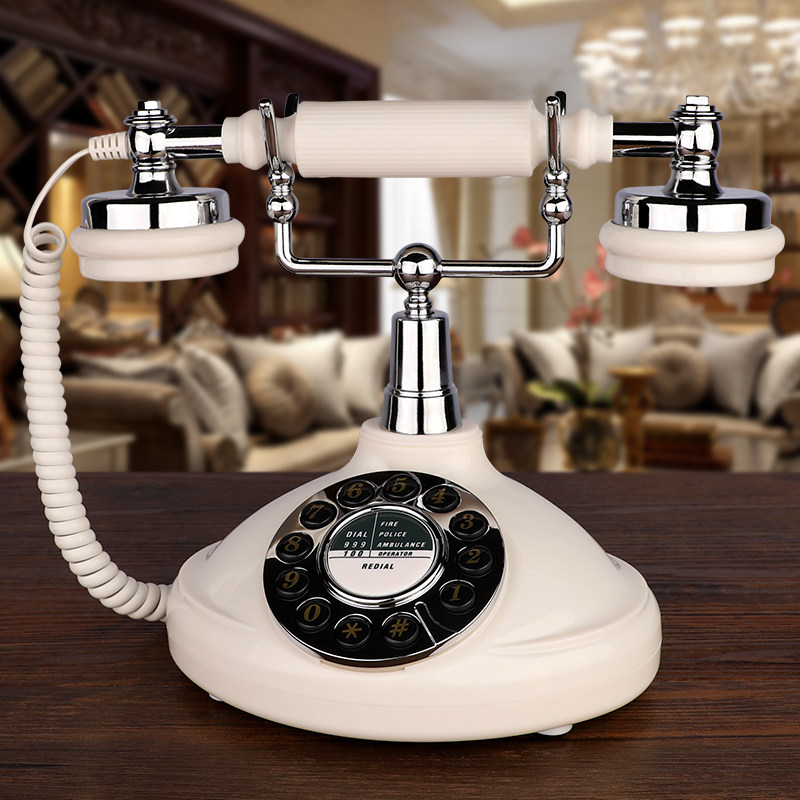 European-style antique telephone landline home office landline telephone Old-fashioned button retro one-click redial phone