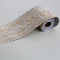 Self-adhesive European 3D three-dimensional waistline living room bedroom bathroom tile waterproof wall sticker wall skirt sticker