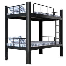 Double bed subway overhead single dormitory bunk bed wrought iron bed indoor simple space cabinet for school