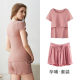 纯棉月子服夏装哺乳短袖夏季薄款孕妇睡衣套装女产后家居服喂奶