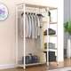 Clothes rack floor-standing vertical clothes hanger open wardrobe simple storage clothes hanger multi-layer iron storage rack