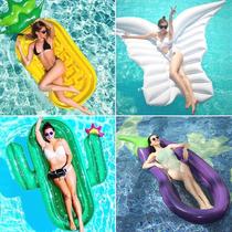 Water pineapple inflatable floating bed pineapple floating row watermelon eggplant cactus floating island floating board air cushion floating swimming