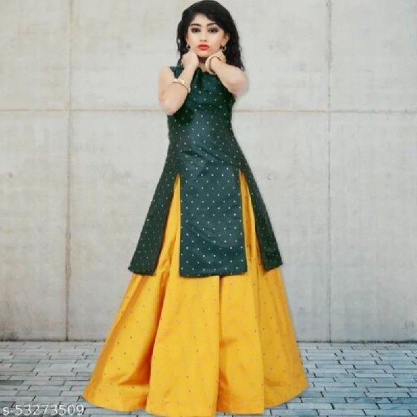 Satin Kids Designer Lehenga Choli Indian Ethnic Lengha
