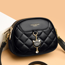 Spider King genuine leather bag for women 2024 new Korean style trendy versatile shoulder bag high-end soft leather cross-body small round