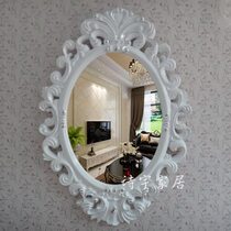 European simple style bathroom mirror bathroom mirror decorative mirror oval bathroom mirror bathroom mirror wall hanging