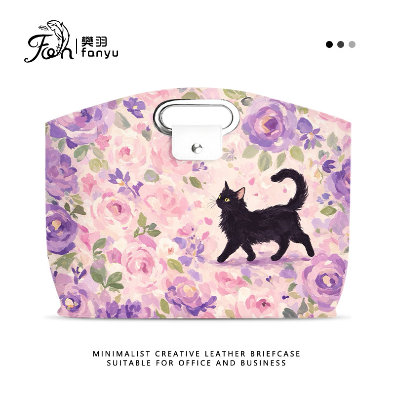 Fan Yu's Original Oil Painting Cat Laptop Bag for Women, Multifunctional, Suitable for Huawei and Lenovo 16-Inch Laptops, Large Capacity, Suitable as a Handbag, Waterproof, Portable, Protective Case for Apple Tablets Fan Yu's Original Oil Painting Cat Laptop Bag for Women, Multifunctional, Suitable for Huawei and Lenovo 16-Inch Laptops, Large Capacity, Suitable as a Handbag, Waterproof, Portable, Protective Case for Apple Tablets