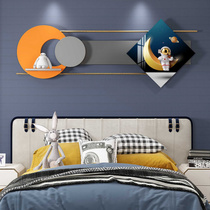 Modern simple childrens room cartoon character decoration painting boys room cute bedside mural sofa background wall painting