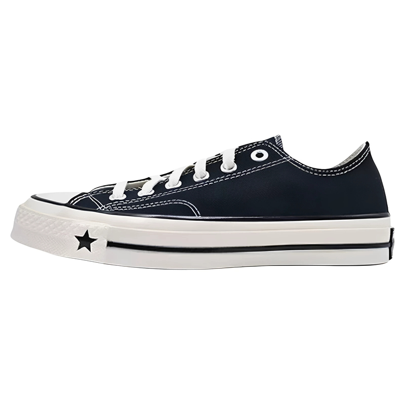 Chuck 70X Black and White Low-Top Canvas Shoes for Men and Women, 1970X Five-Star Lightweight Casual Shoes A24228C