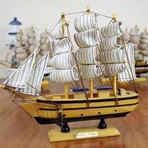 20CM wooden sailing boat smooth sailing business gifts home furnishings crafts student gifts