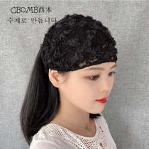Headband to cover white hair artifact headband to cover hairband summer thin hairband lace new headband hat for women with wide brim