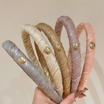 Retro Mermaid Girl Hairband Womens Hairpin Versatile Outing Headwear Hair Accessories Pressed Hair Headband 2023 New Hairband