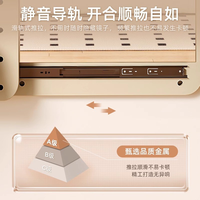Solid wood hole board storage rack l Entry entrance hall clothes hanger dressing mirror integrated wall hanging free installation wall full body