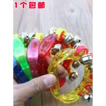 Kindergarten transparent string bell percussion instrument childrens baby toy baby Orff musical instrument double row hand bell