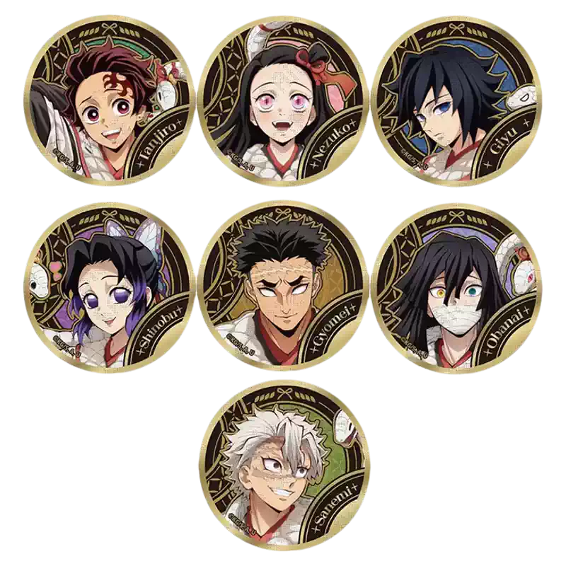 ufotable鬼灭之刃干支2025巳年蛇年盲盒烫金马口铁徽章