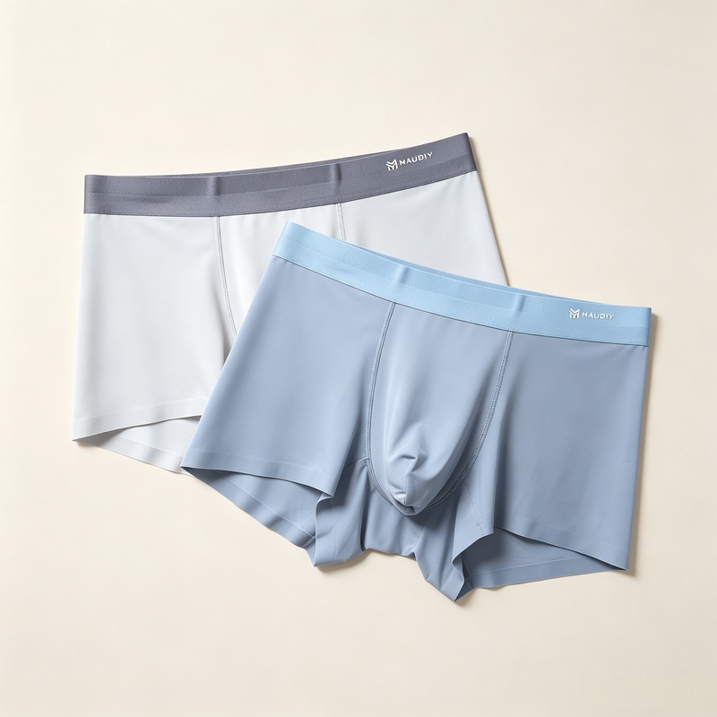 【H Brand】Men's Ice Silk Nylon Spandex Boxer Briefs Seamless, Breathable, Quick-Drying Mid-Waist Four-Corner Shorts 【H Brand】Men's Ice Silk Nylon Spandex Boxer Briefs Seamless, Breathable, Quick-Drying Mid-Waist Four-Corner Shorts