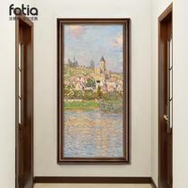 Beautiful entrance hall painting decorative painting Nai hanging Mo FDY934 painting facing the door Van Gogh oil painting style over the background wall living room