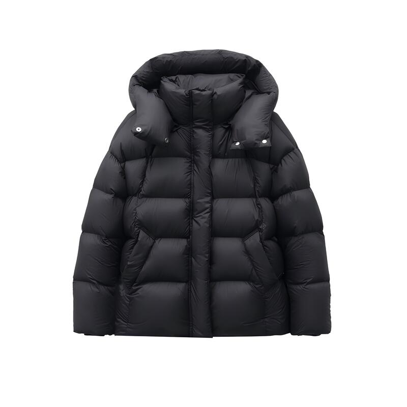 Pinz How 90 Goose down Lightweight Zero-Pressure down Jacket Loose Puff Short Hooded Zipper Light Outdoor Short Coat