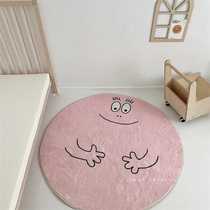 Cartoon living room round carpet childrens room baby climbing mat non-slip thickened floor mat bedroom bedside blanket foot mat