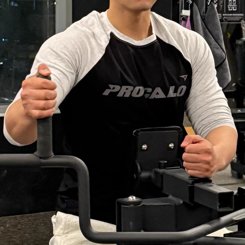 (Shipped on  Date) [Raglan Sleeve Three-Quarter Sleeve T-Shirt] Pure Cotton, Sporty, Fashionable, Comfortable, Round Neck, Breathable, for Fitness