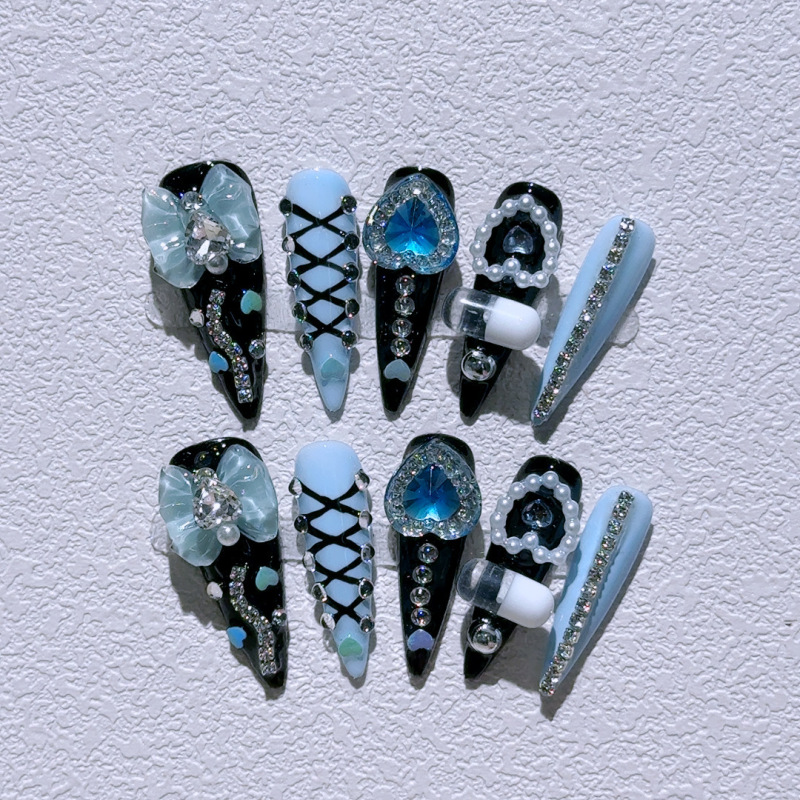 Mass-Produced Nail Art Y2K Hot Girl Wearable Nails Removable and Reusable Nail Patches Mass-Produced Nail Art Y2K Hot Girl Wearable Nails Removable and Reusable Nail Patches
