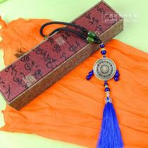 Guangxi bronze drum pendant double short rope tassel bronze drum SVS sent to classmates and colleagues old style foreign Zhuang handicrafts
