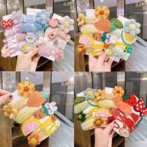 Korean childrens hair clip set autumn and winter baby hair clip side clip cute girl hair clip lamb hair bangs clip headdress