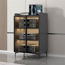 Minimalist glass door amplifier cabinet professional audio amplifier rack cabinet audio and video equipment equipment with door CD cabinet tripod
