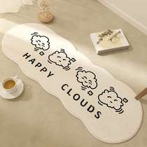 Cartoon ins style bedroom bedside floor mat childrens room tatami blanket girls living room floor mat washable
