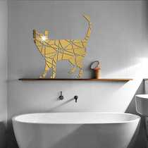 Wall stickers acrylic mirror stickers for bedroom living room childrens room wall decoration waterproof 780 geometric cat