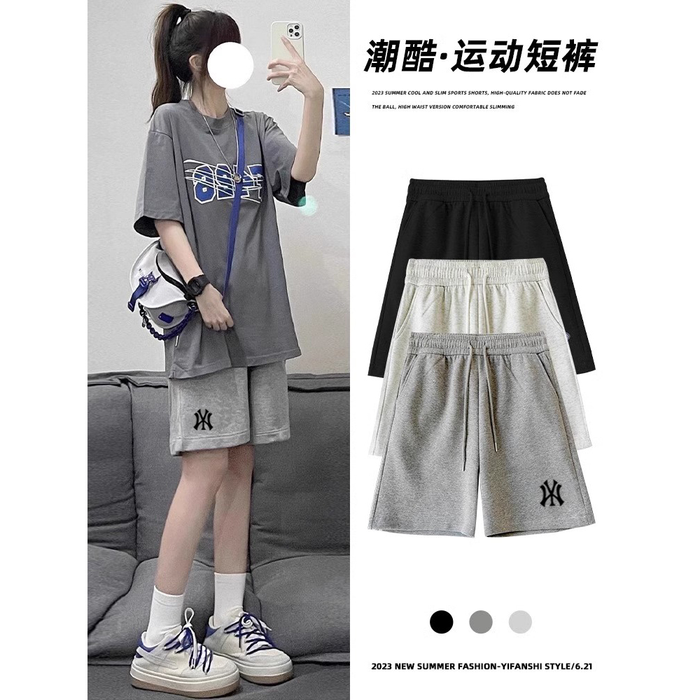 【公式サイト90%オフ】アウトレット 韓国風 夏 カジュアル ストレート レッグ プラスサイズ クロップド丈 レディース スポーツパンツ ショートパンツ