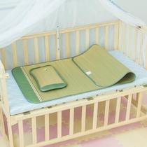 Crib mat with small pillow customized summer childrens bed straw mat custom-made straw mat for baby kindergarten