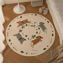 Year of the Rabbit French living room carpet girls cloakroom bedroom study childrens room floor mat round rabbit bedside blanket