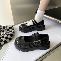 Mary Jane small leather shoes for women 2022 new British thick-soled slip-on loafers with skirts sweet and cool Japanese style shoes