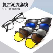 Bestfen ultra-light tr90 frame flip-up magnetic set sunglasses day and night dual-use polarized myopia glasses