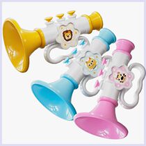 Baby trumpet toy can blow baby trumpet whistle cartoon lanyard blowing instrument toy