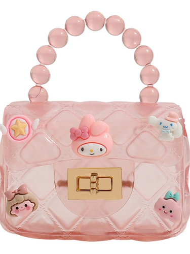 Милая модная детская сумка, прозрачная силиконовая детская сумка через плечо, универсальная сумка на одно плечо для принцессы