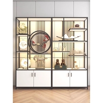 Light luxury ancient shelf modern simple Duobao Pavilion shelf display cabinet partition bookshelf solid wood Chinese tea cabinet storage rack