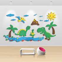 Cartoon 3D three-dimensional wall stickers kindergarten wall childrens room boy bedroom bedside decoration stickers