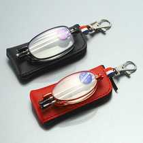 Mens and womens foldable carrying case antenna reading glasses telescopic temples anti-blue light reading glasses in stock