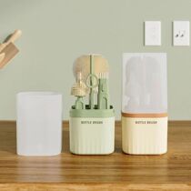 Baby Silicone Bottle Brush Long Handle Cleaning Brush 360-de