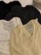 Suéter de manga larga gris americano para mujeres en ropa interior de primavera de primavera camisa de base delgada de un solo pecho