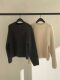 Breast fufu lazy pullover white circle yarn sweater women's autumn and winter simple and gentle knitted sweater loose soft waxy top
