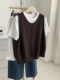High-end brown cardigan knitted vest for women spring and autumn layered wool vest short sweater vest jacket top