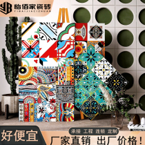 Bohemian 600×600 thangka tiles restaurant chain non-slip wear-resistant floor tiles living room wall tiles
