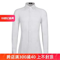 Danbaoluo modern dance top mens slim long-sleeved shirt adult dance clothing national standard ballroom dance cardigan practice clothing