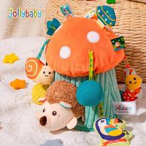jollybaby hedgehog mushroom house pumping music baby pendant raises head to practice pulling vibration with music baby soothing