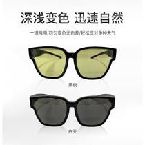 Photochromic myopia driving glasses with anti-high beam and anti-UV glare color-changing polarized night vision goggles
